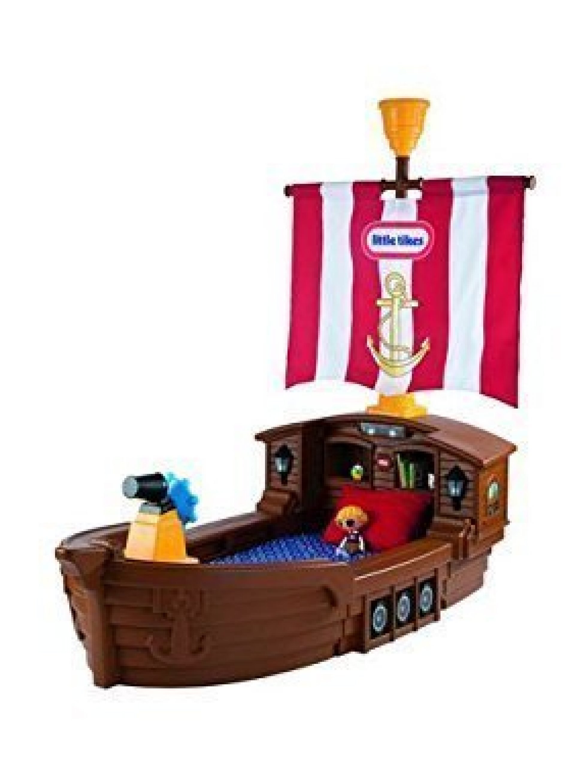 cropped little tikes pirate ship toddler bed