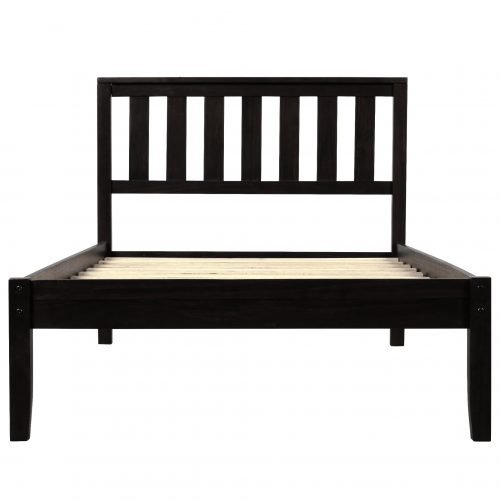 Wood Platform Bed with Headboard/Wood Slat Support,Twin 8