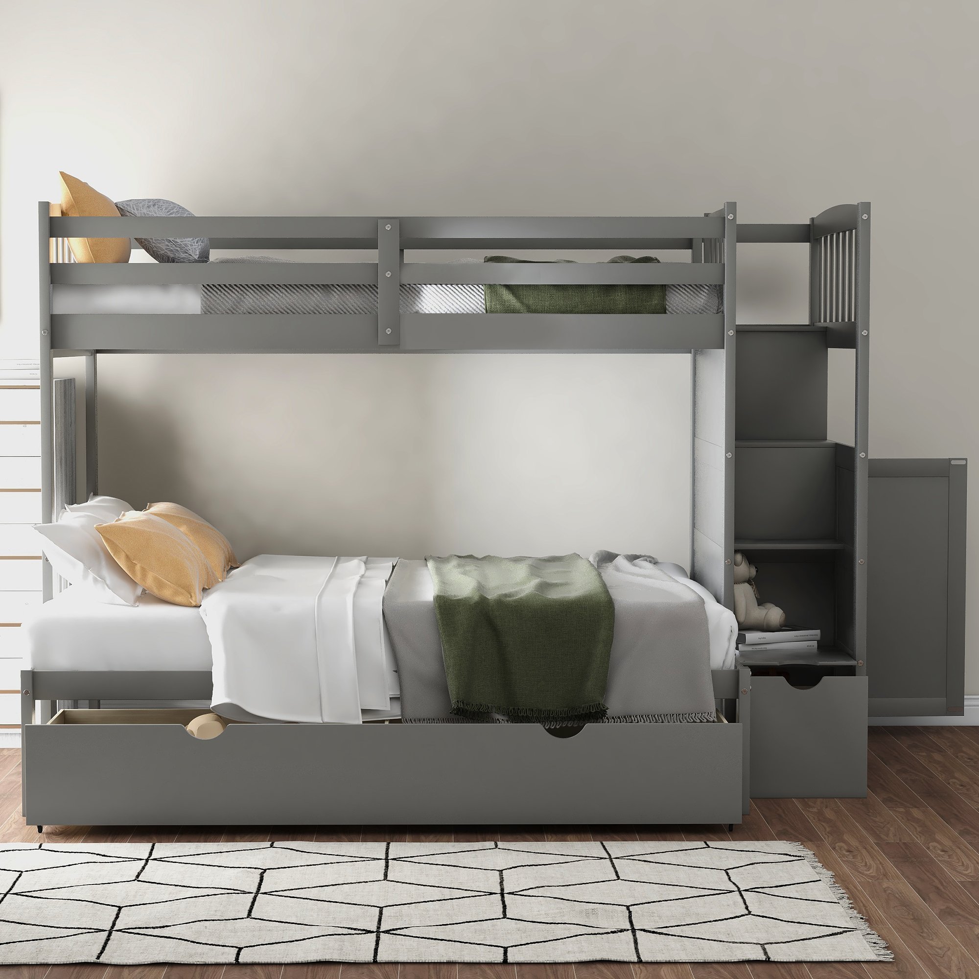 Creatice Cool Bunk Bed with Simple Decor