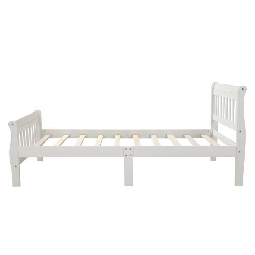 Wood Platform Bed Twin Bed Frame Panel Bed Mattress Foundation Sleigh Bed With Headboard/footboard/wood Slat Support