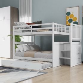 Full Over Full Bunk Beds With Twin Size Trundle