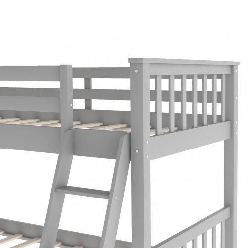 Twin Over Twin Bunk Bed With Slide And Ladder