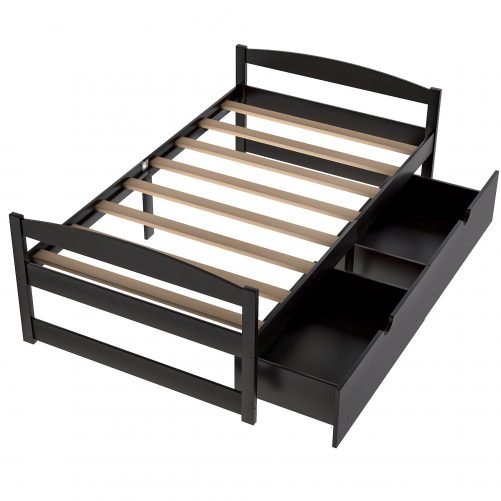 Twin Size Platform Bed With 2 Drawers