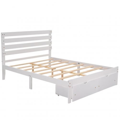 Full Size Platform Bed With Drawers