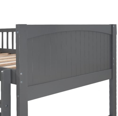Twin Size Bunk Bed With A Loft Bed Attached, With Two Drawers