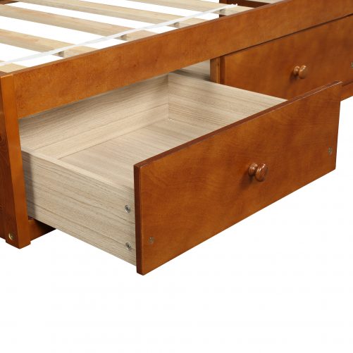 Twin Size Platform Storage Bed With 3 Drawers