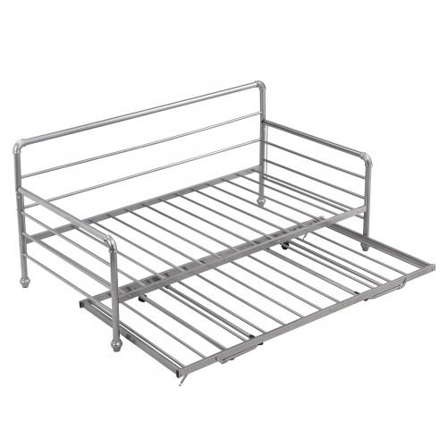 Twin Size Daybed With Adjustable Trundle