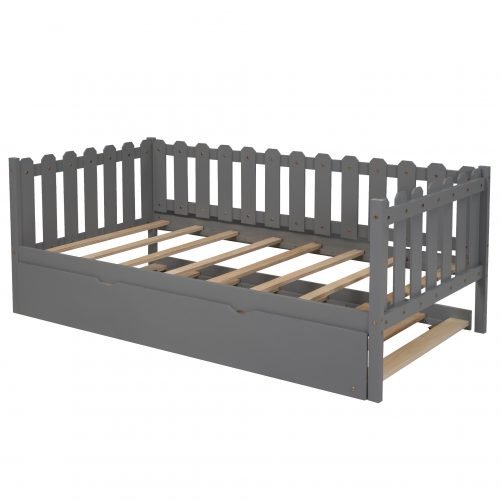 Rustic Style Twin Size Daybed With Trundle