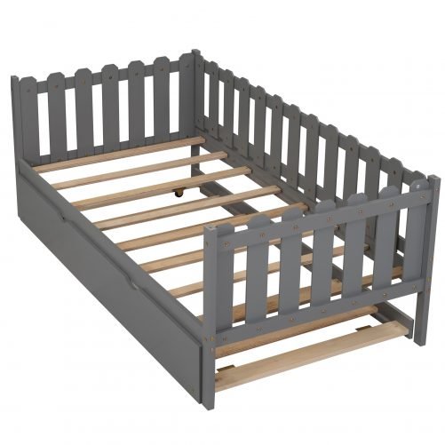 Rustic Style Twin Size Daybed With Trundle
