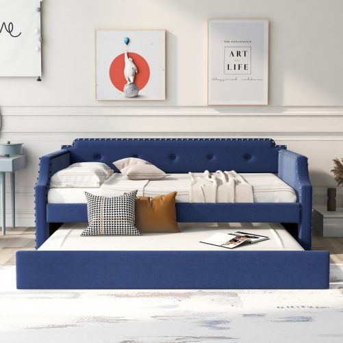 Twin Upholstered Daybed With Trundle