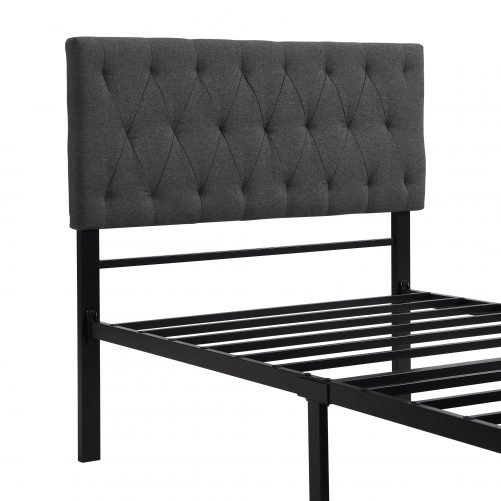Twin Size Storage Metal Platform Bed With A Big Drawer