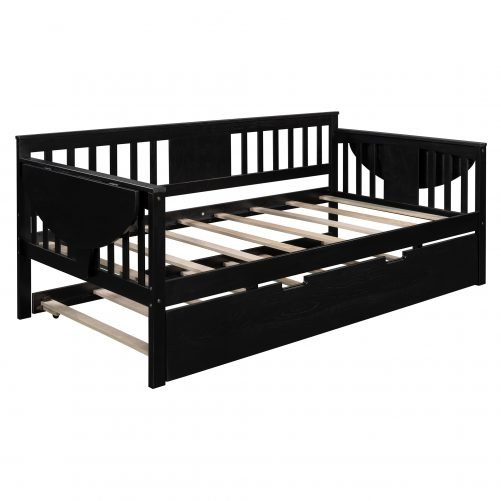 Twin Wooden Daybed With Trundle