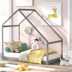Twin Size Wooden House Bed