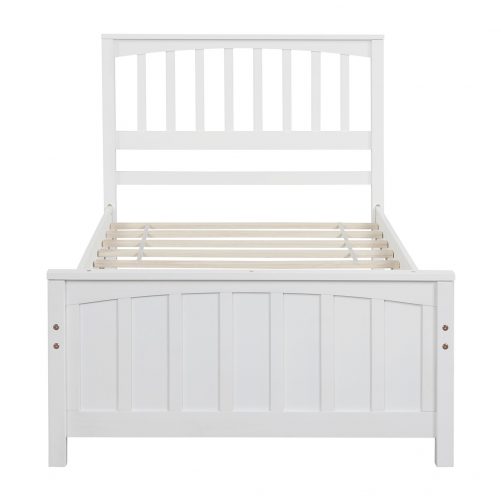 Wood Platform Bed,Twin Size