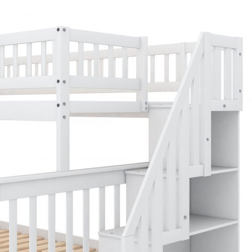 Twin Over Full Bunk Bed With Trundle And Staircase