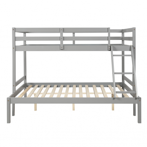 Wooden Twin Over Full Bunk Bed Without Trundle