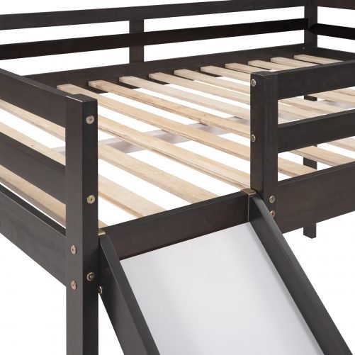 Full Loft Bed With Slide, Multifunctional Design