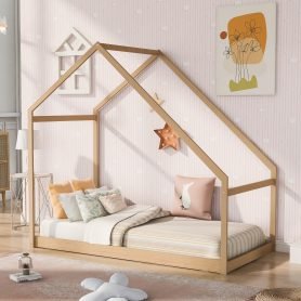 Wooden Twin Size House Bed