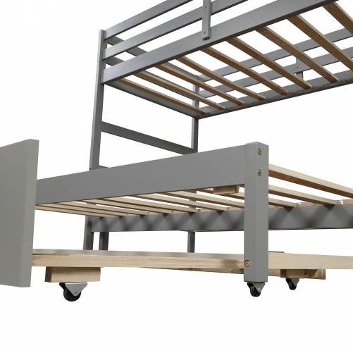 Staircase Twin Over Twin/King Bunk Bed With Twin Size Trundle