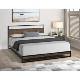 Metal Queen Bed Frame With Wood Slats