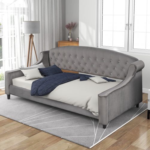 Modern Luxury Button Tufted Daybed, Twin Size
