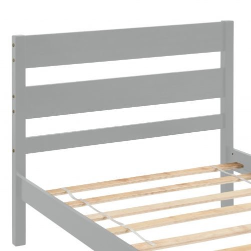 Twin Size Platform Bed with Headboard and Footboard