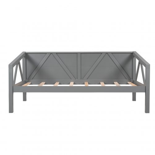 Twin Size Daybed With Wood Slat Support