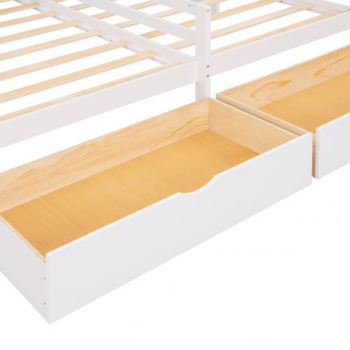 Double Twin House Bed With 2 Drawers
