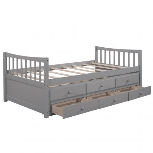 Twin Size Daybed With Trundle And Drawers