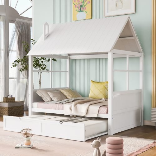 Wood Full Size DayBed With Full Size Trundle