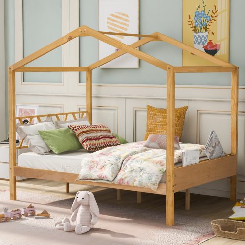 House Shape Full Size Daybed With Storage Space