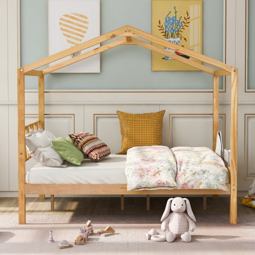 House Shape Full Size Daybed With Storage Space