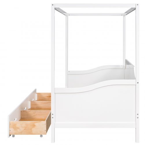 Twin Size Canopy Daybed with 3 in 1 Drawers