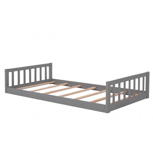 Twin Size Triple Bunk Bed With Built-in Ladder, Slide and Guardrails