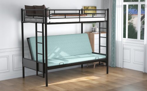 Twin Over Full Metal Bunk Bed, Multi-function
