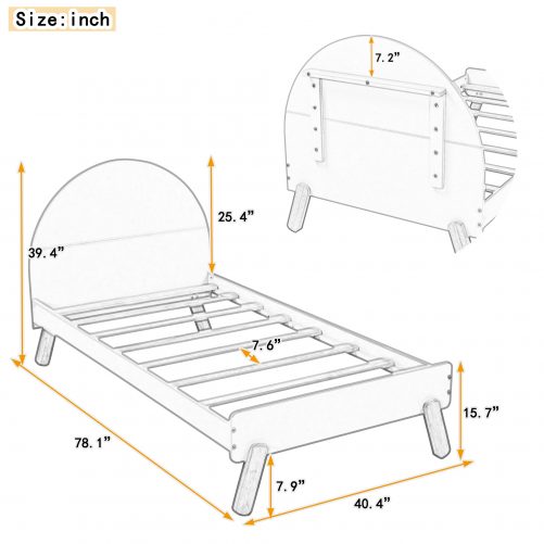 Twin Size Toddler Bed With Shelf Behind Headboard