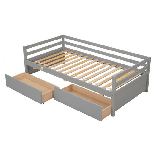 Twin Size Daybed With Two Storage Drawers