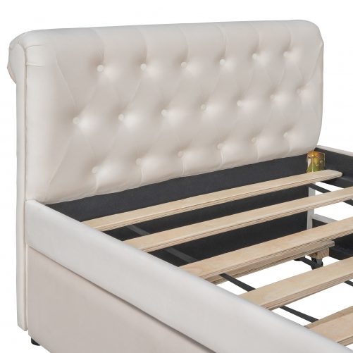Twin Size Upholstered Daybed With Trundle