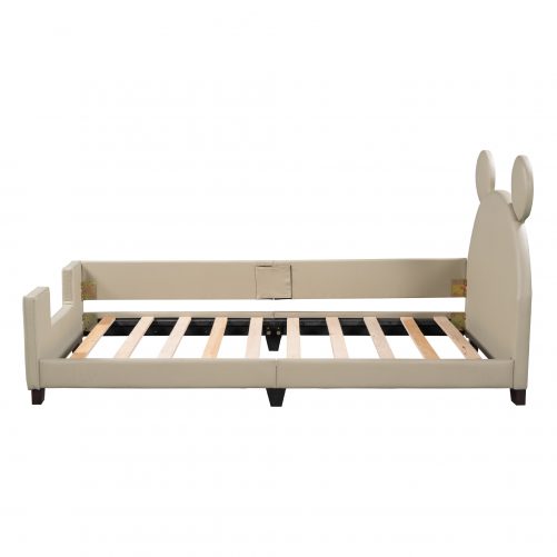 Twin Size Upholstered Daybed with Mickey Mouse Ears Headboard