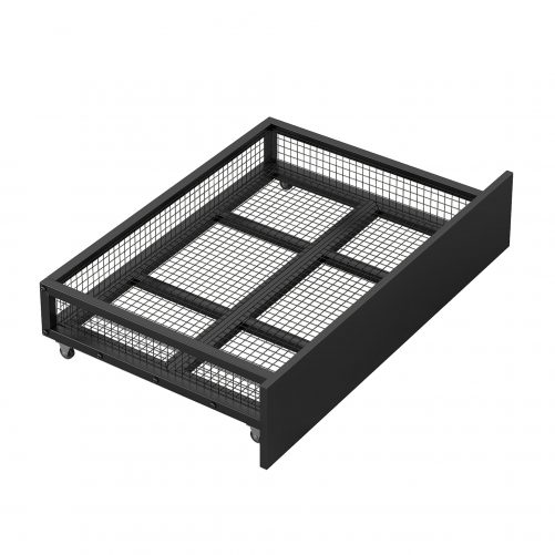 Twin Size Metal Platform Bed With 2 Drawers