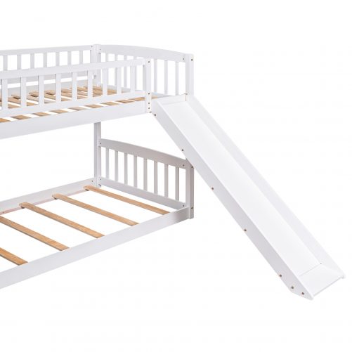 Stairway Twin Over Twin Bunk Bed With Two Drawers And Slide
