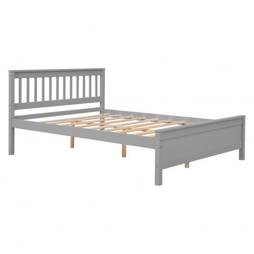 Full Size Platform Bed With Headboard, Footboard, And 2 Nightstands
