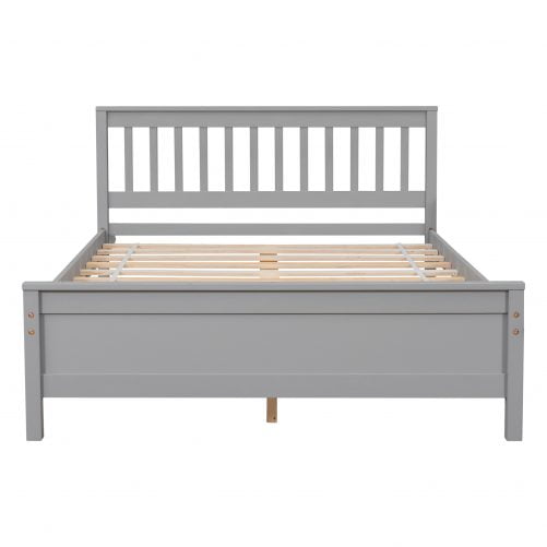 Full Size Platform Bed With Headboard, Footboard, And 2 Nightstands