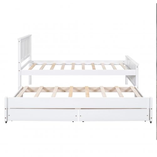 Twin Size Daybed With Trundle And 2 Drawers