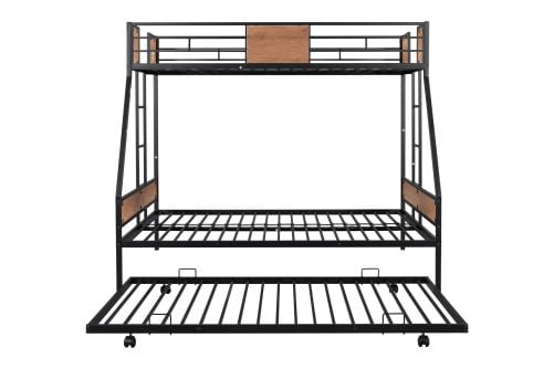 Metal Twin Over Full Bunk Bed With Trundle