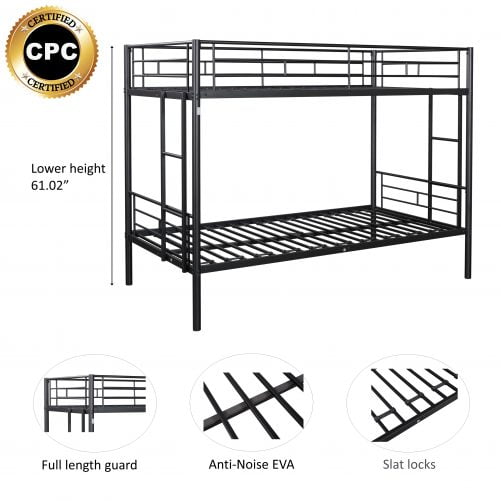 Metal Twin Over Twin Bunk Bed
