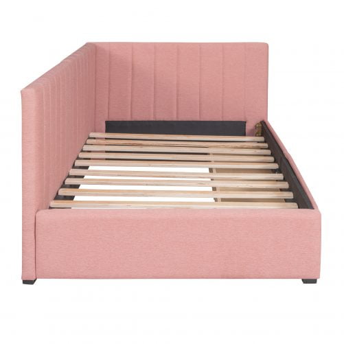 Upholstered Twin Size Daybed With 2 Storage Drawers