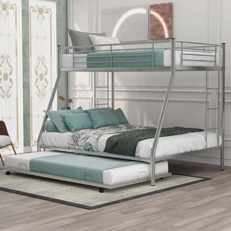 Merax Metal Bunk With Trundle and Double Bunk Envelope