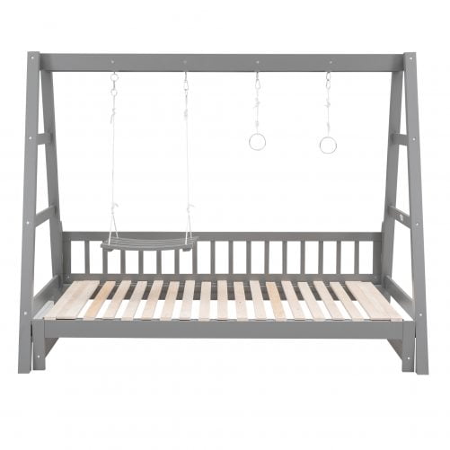 Extendable Twin Daybed with Swing and Ring Handles