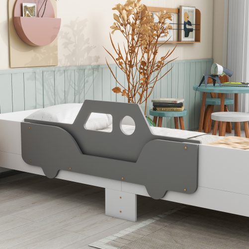 Car-Shaped Twin Bed With Bench